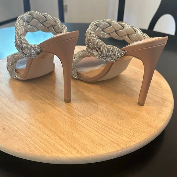 Steve Madden Silver Braided Strap Heels - Picture 4 of 7